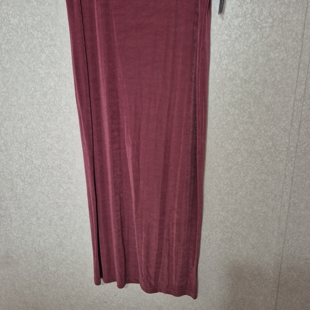 NWT Vikki Vi Sleeveless Plum-berry Classic Maxi Tank Dress Size:1X - Picture 5 of 11